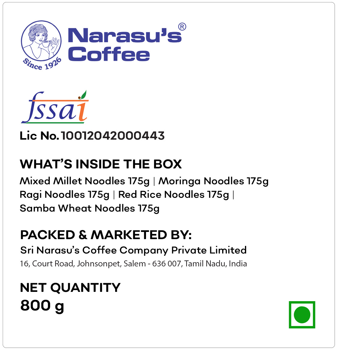 Healthy Noodles Combo